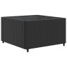 Salon de jardin 6 pcs avec coussins Noir Résine tressée 642438642438