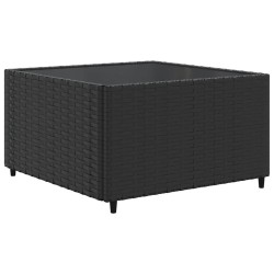 Salon de jardin 6 pcs avec coussins Noir Résine tressée 642439642439