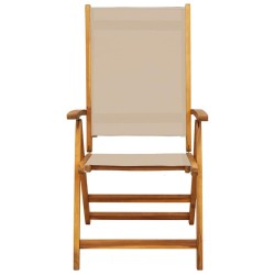 Chaises pliables de jardin lot de 6 bois d'acacia et textilène 642443642443