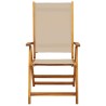 Chaises pliables de jardin lot de 6 bois d'acacia et textilène 642443642443