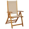 Chaises pliables de jardin lot de 6 bois d'acacia et textilène 642443642443