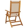 Chaises pliables de jardin lot de 6 bois d'acacia et textilène 642443642443