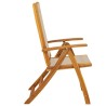 Chaises pliables de jardin lot de 6 bois d'acacia et textilène 642443642443