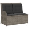 Salon de jardin 4 pcs avec coussins Gris Résine tressée 642444642444