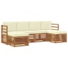 Ensembles de canapés avec coussin 6 pcs Naturel et Crème 642452642452