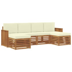 Ensembles de canapés avec coussin 6 pcs Naturel et Crème 642453642453