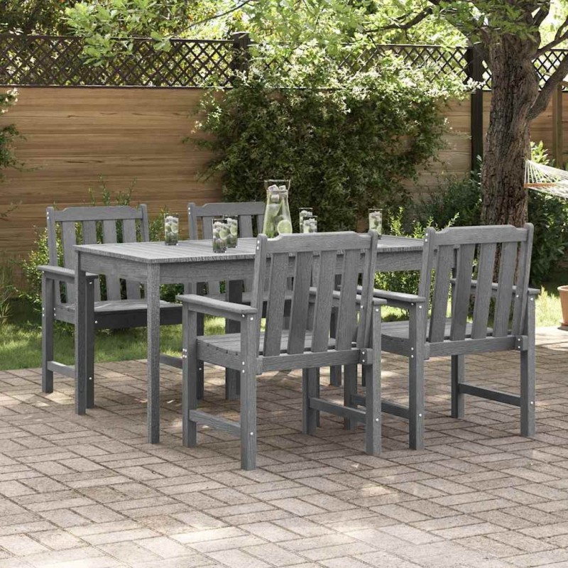 Chaise de jardin 4 pcs Gris clair 65,5 x 59 x 88 cm 642459642459