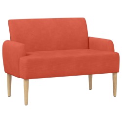 Canapé love seat avec capitonnage en boutons Rouge orange 642463642463