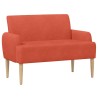 Canapé love seat avec capitonnage en boutons Rouge orange 642463642463