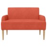 Canapé love seat avec capitonnage en boutons Rouge orange 642463642463