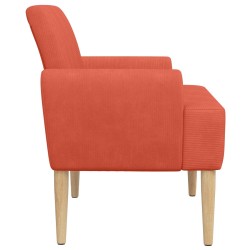 Canapé love seat avec capitonnage en boutons Rouge orange 642463642463