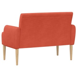 Canapé love seat avec capitonnage en boutons Rouge orange 642463642463