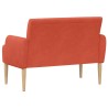 Canapé love seat avec capitonnage en boutons Rouge orange 642463642463
