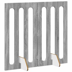Clôture pliable pour animaux 2 pcs Gris Sonoma 642467642467