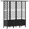 Lit Élevé avec Treillis et Toit Noir 163,5 x 40 x 142 cm PP 642468642468
