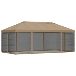 Housse de tonnelle avec murs latéraux 6 x 3 m Beige Polyester 642472642472