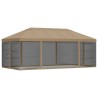 Housse de tonnelle avec murs latéraux 6 x 3 m Beige Polyester 642472642472