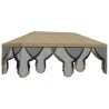 Housse de tonnelle avec murs latéraux 6 x 3 m Beige Polyester 642472642472
