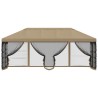 Housse de tonnelle avec murs latéraux 6 x 3 m Beige Polyester 642472642472