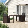 Chaises de jardin salle à manger 2 pcs Marron et anthracite PP 642475642475