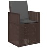 Chaises de jardin salle à manger 2 pcs Marron et anthracite PP 642475642475