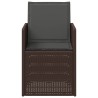 Chaises de jardin salle à manger 2 pcs Marron et anthracite PP 642475642475
