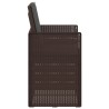 Chaises de jardin salle à manger 2 pcs Marron et anthracite PP 642475642475