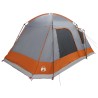 Tente Cabane Gris et orange 8 personnes Polyester et Acier 642477642477