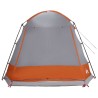Tente Cabane Gris et orange 8 personnes Polyester et Acier 642477642477