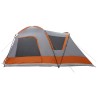 Tente Cabane Gris et orange 8 personnes Polyester et Acier 642477642477