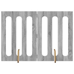 Clôture pliable pour animaux 2 pcs Gris Sonoma 642479642479