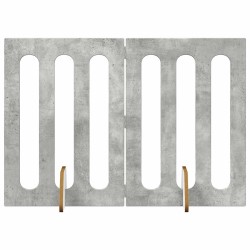 Clôture pliable pour animaux 2 pcs Gris Béton Bois d’ingénierie 642481642481