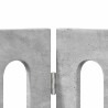 Clôture pliable pour animaux 2 pcs Gris Béton Bois d’ingénierie 642481642481