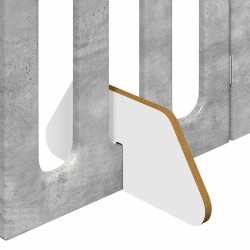 Clôture pliable pour animaux 2 pcs Gris Béton Bois d’ingénierie 642481642481