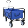 Chariot à Main Pliable Bleu 94 x 53 x 99 cm Tissu Oxford 642485642485