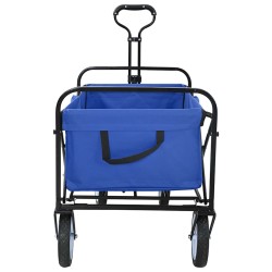 Chariot à Main Pliable Bleu 94 x 53 x 99 cm Tissu Oxford 642485642485