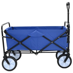 Chariot à Main Pliable Bleu 94 x 53 x 99 cm Tissu Oxford 642485642485