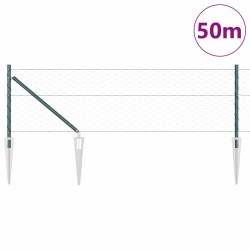 Clôture hexagonale avec poteau 50 x 0,8 m Vert Maille 642487642487