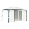 Tonnelle avec rideau 400x300 cm Crème Aluminium 642488642488