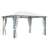 Tonnelle avec rideau 400x300 cm Crème Aluminium 642488642488