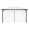 Tonnelle avec rideau 400x300 cm Crème Aluminium 642488642488