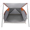 Tente Cabane Gris et orange 6 personnes Polyester et Acier 642490642490