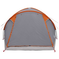 Tente Cabane Gris et orange 6 personnes Polyester et Acier 642490642490