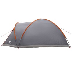 Tente Cabane Gris et orange 6 personnes Polyester et Acier 642490642490