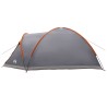 Tente Cabane Gris et orange 6 personnes Polyester et Acier 642490642490