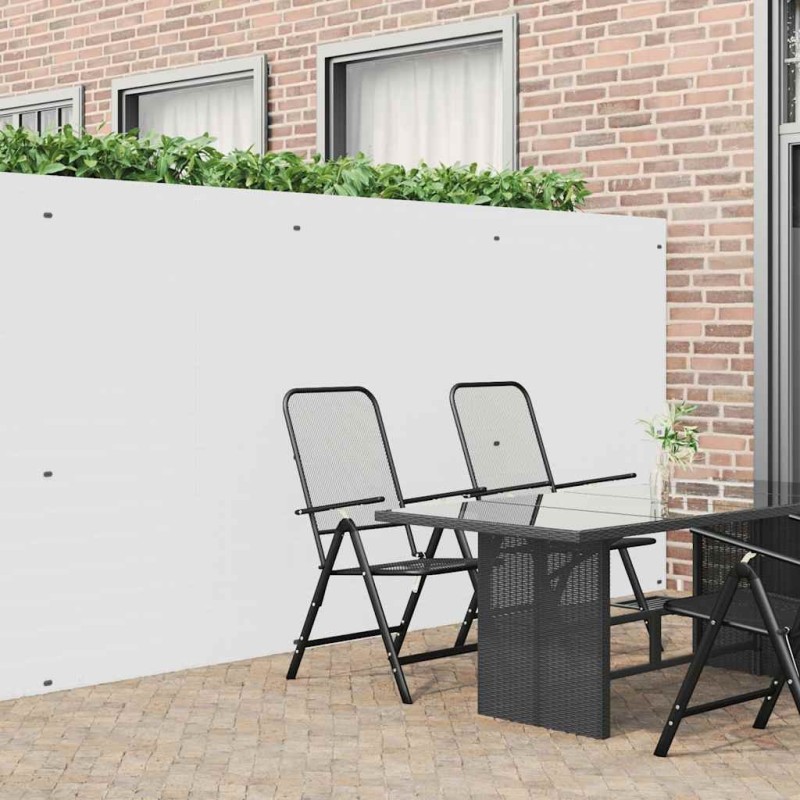 Clôture de jardin double face blanche 1,8 x 3 m PVC 642496642496