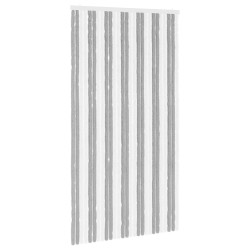 Rideau anti-insectes en chenille Gris et blanc 118 x 220 cm 642500642500