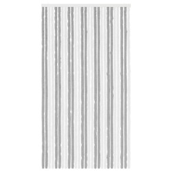 Rideau anti-insectes en chenille Gris et blanc 118 x 220 cm 642500642500