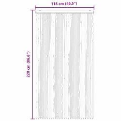 Rideau anti-insectes en chenille Gris et blanc 118 x 220 cm 642500642500