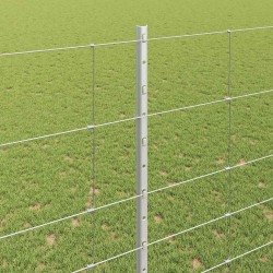 Clôture sauvage extérieure avec poteaux 25 x 1,6 m Argenté 642511642511